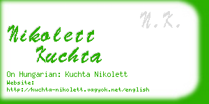 nikolett kuchta business card